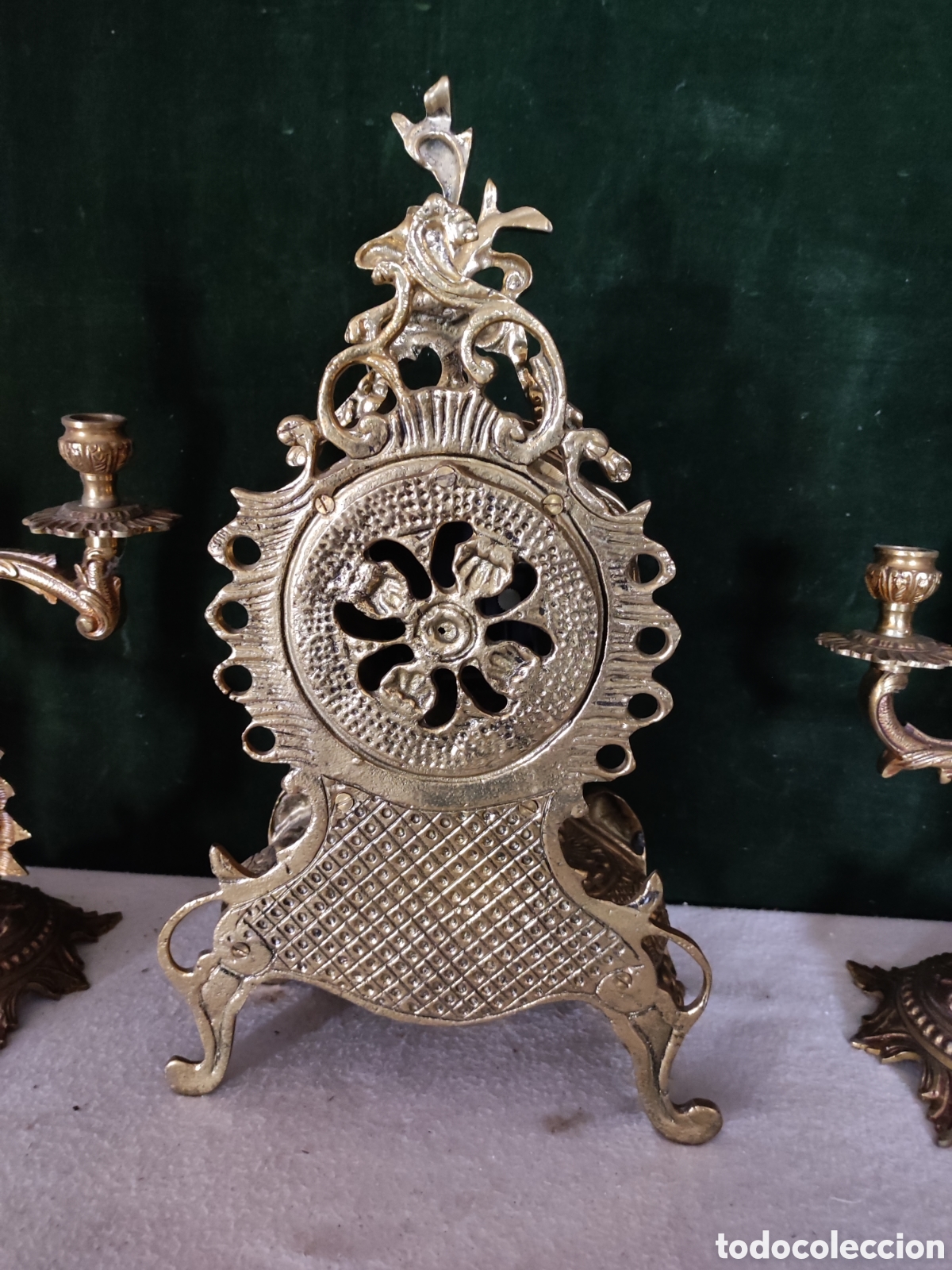 Relojes de carga manual: Reloj de sobremesa con candelabros - Foto 6