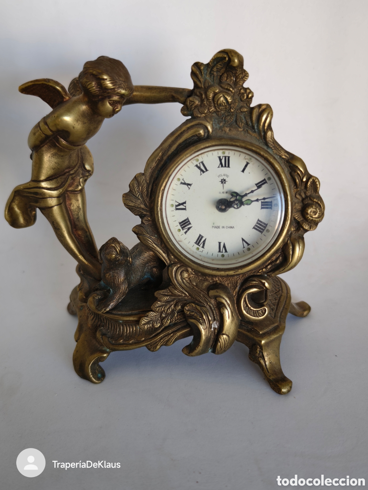 Relojes de carga manual: Reloj de sobremesa con figura de querub&iacute;n/&aacute;ngel (Maquinaria Polaris) - car39