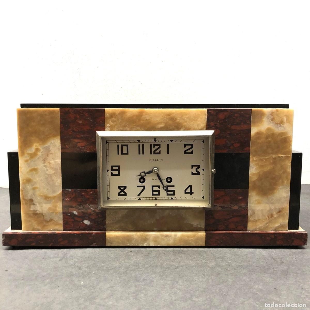 Relojes de carga manual: RELOJ SOBREMESA M&Aacute;RMOL ART DEC&Oacute; CUSAG PERPIGNAN A&Ntilde;OS 20 - 43 X 20,5 CM - SE DESCONOCE ESTADO / 2556