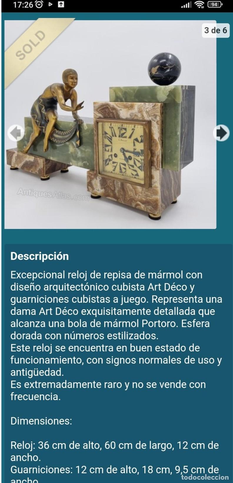 Relojes de carga manual: Reloj de sobremesa marmol - Foto 26