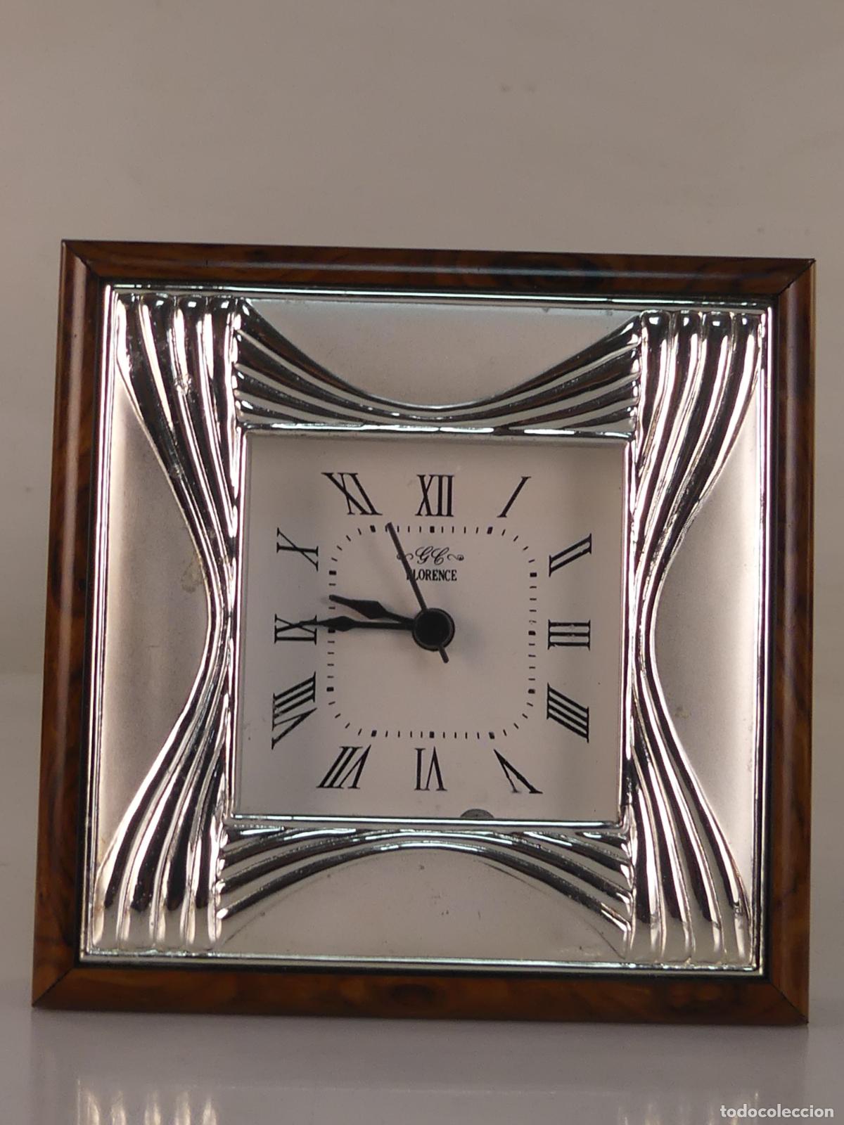 Rel&oacute;gios de carga manual: RELOJ DE SOBREMESA DE PLATA ANTIGUA MARCA FLORENCE