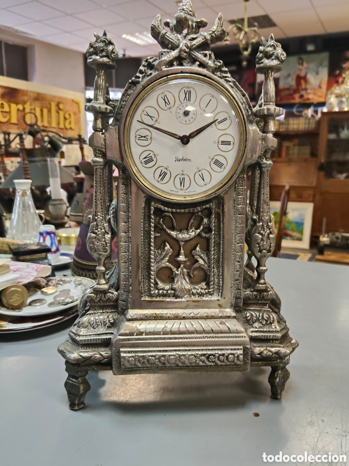 Relojes de carga manual: Antiguo reloj de sobremesa REGULADORA