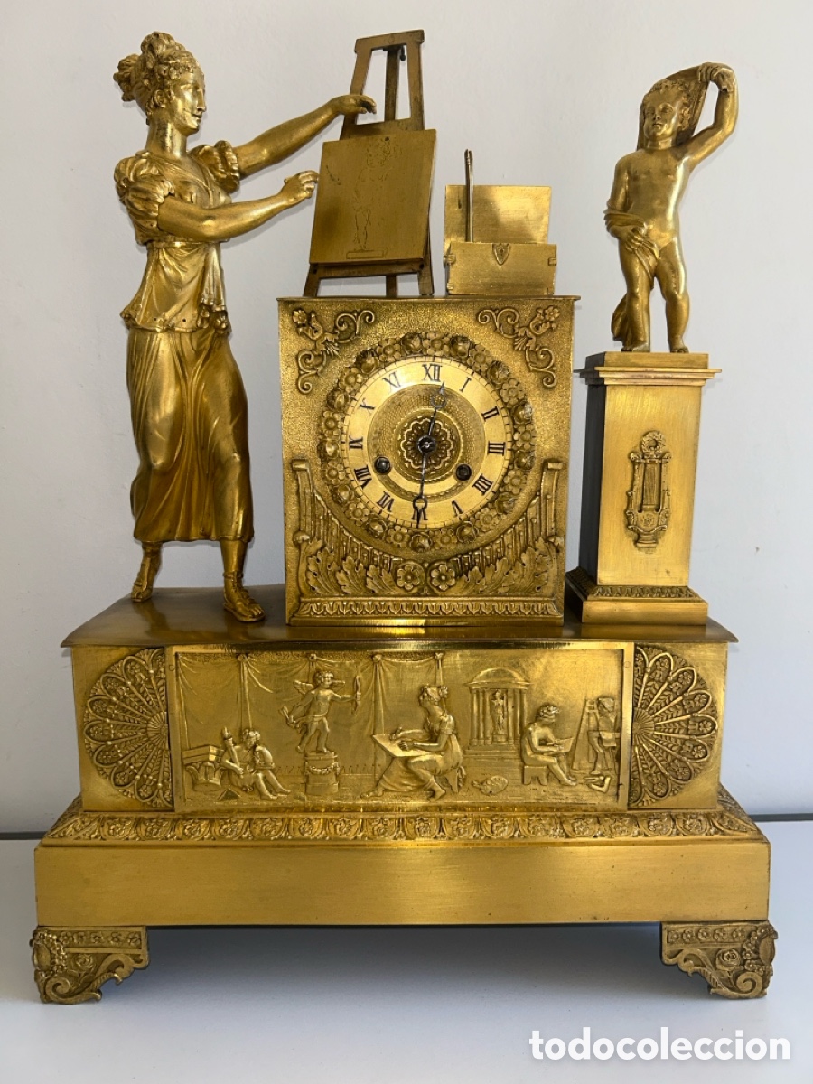 Kaminuhren: Reloj imperio dorado