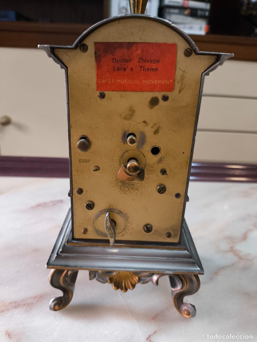 Relojes de carga manual: Antiguo reloj Schmid de sobremesa - Foto 5