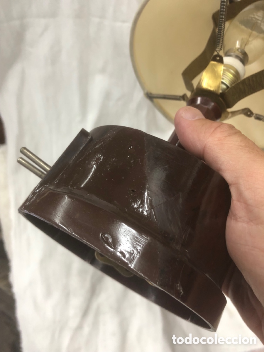 Relojes de carga manual: L&aacute;mpara reloj hora en tulipa - Foto 5