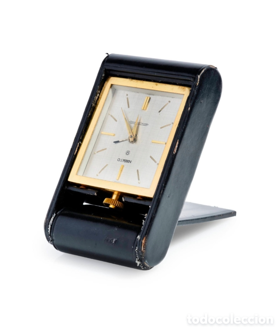 Relojes de carga manual: JAEGER-LECOULTRE - Reloj de viaje 8 DAYS - Con estuche O.J. Perrin funcionando perfectamente