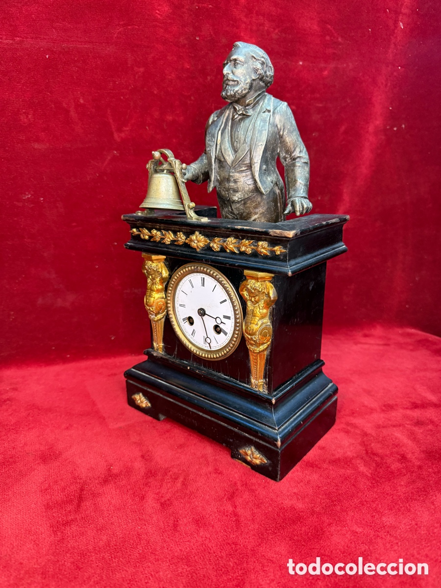Kaminuhren: Precioso y muy antiguo reloj de campana,sig.XIX