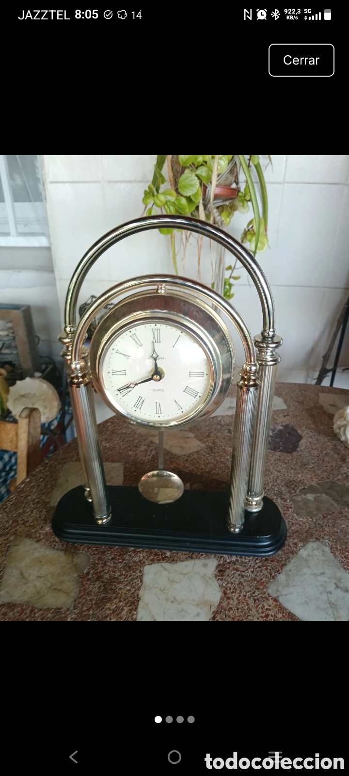 Relojes de carga manual: Reloj de sobremesa vintage