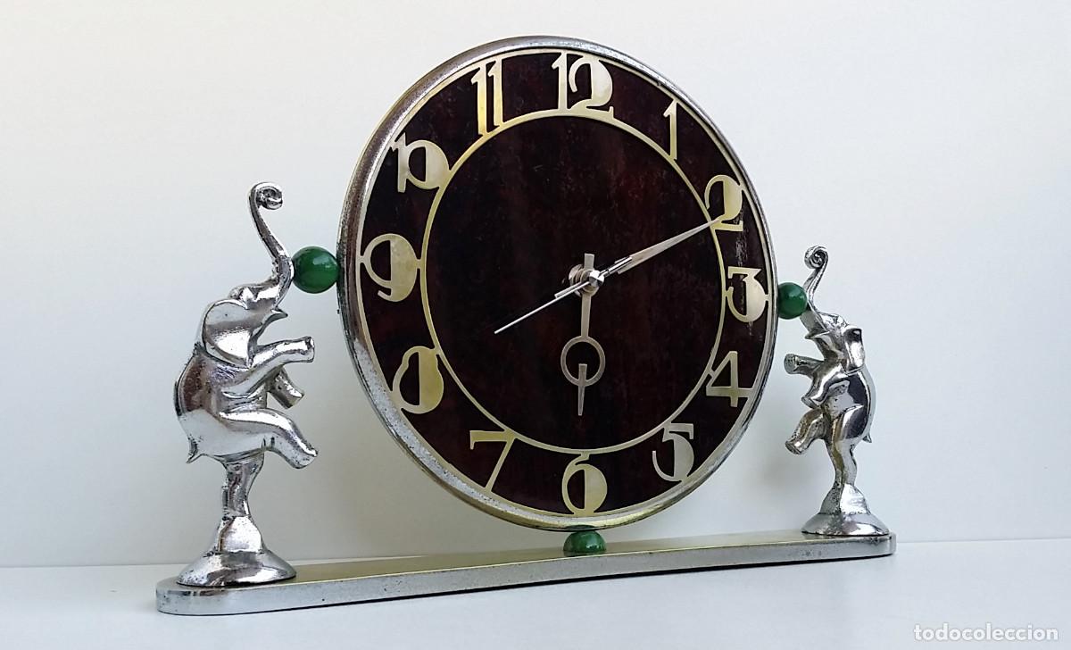 Relojes de carga manual: Reloj de sobremesa Elefantes Art Deco