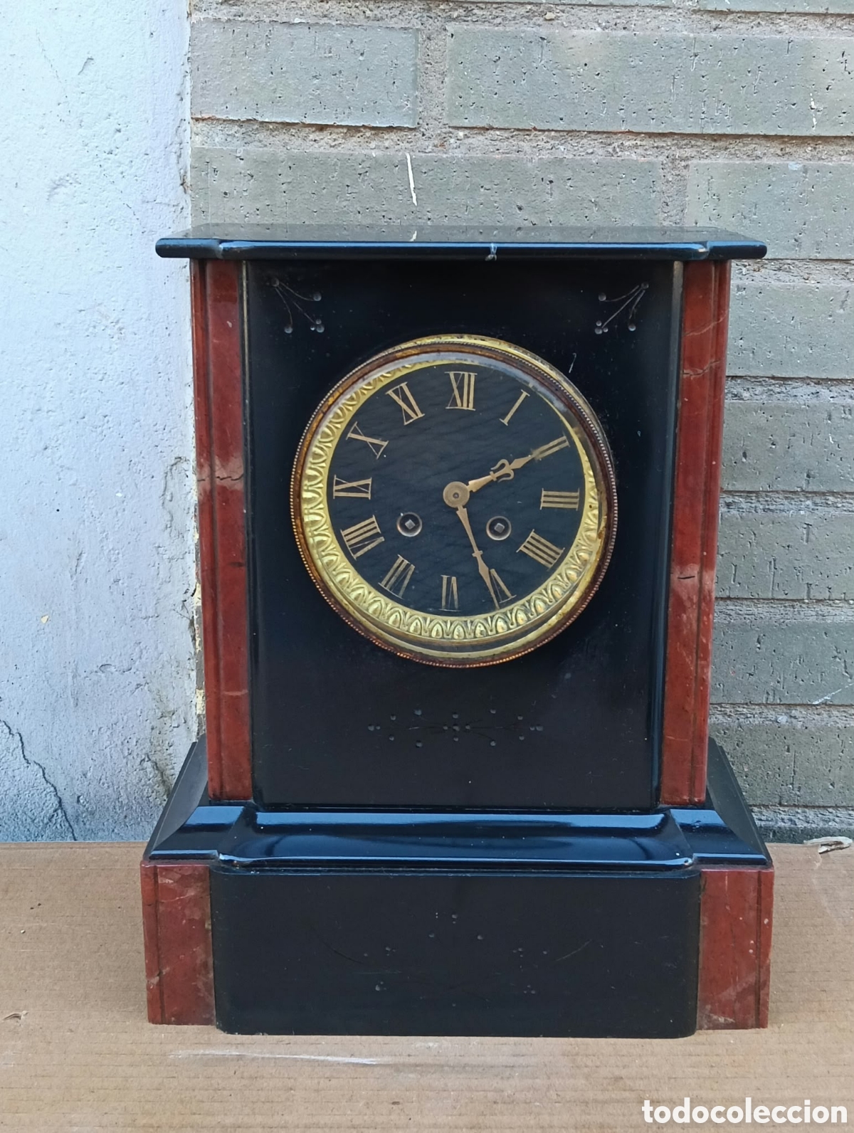 Relojes de carga manual: Reloj Napole&oacute;n lll parisino m&aacute;rmol bicolor