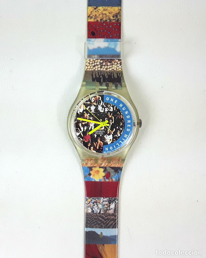 Relojes - Swatch: RELOJ SWATCH. ONE HUNDRED MILLION. PEOPLE G7 126. SUIZA. 1992. - Foto 1 - 128450339