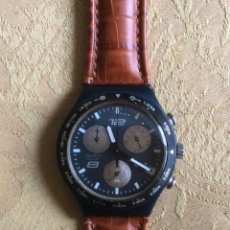 Relojes - Swatch: RELOH SWATCH IRONY METAL AZUL Y PIEL, CRONO. Lote 224858773