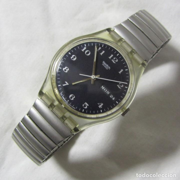 RELOJ DE PULSERA SWATCH 1996 CORREA METÁLICA ORIGINAL, FUNCIONANDO (Relojes - Relojes Actuales - Swatch)