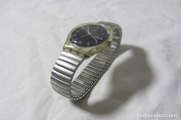 Relojes - Swatch: Reloj de pulsera Swatch 1996 correa metálica original, funcionando - Foto 3 - 302219563