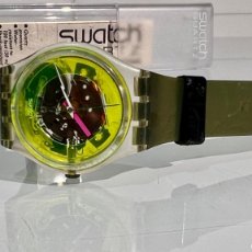 Relojes - Swatch: SWATCH TECHNO SPHERE GREEN GK 101. VINTAGE 1985. CAJA Y PAPELES.
