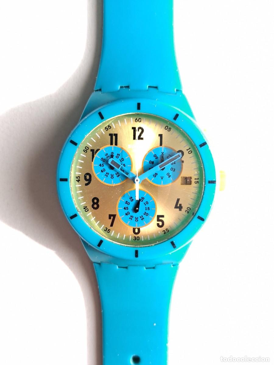 Relojes - Swatch: Reloj Swatch cron&oacute;grafo con correa de silicona - Foto 1