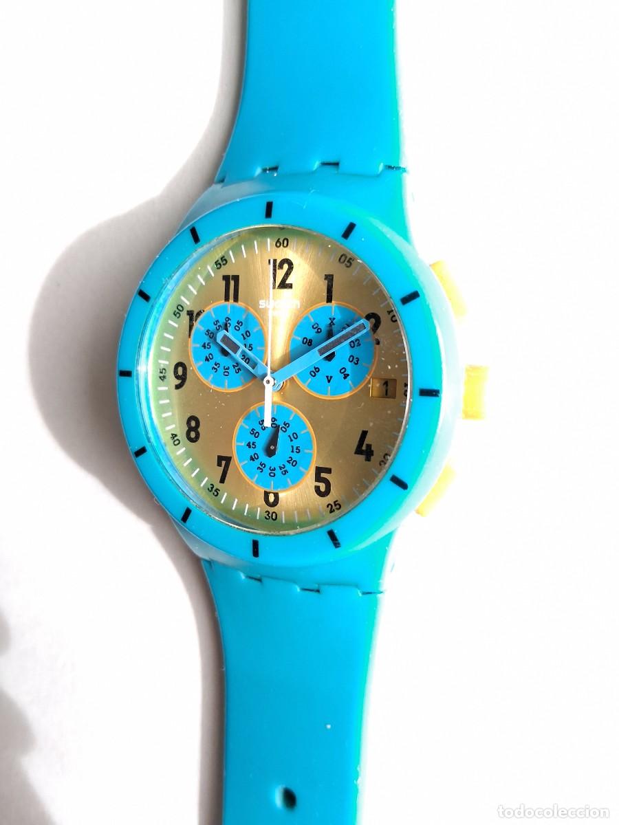 Relojes - Swatch: Reloj Swatch cron&oacute;grafo con correa de silicona - Foto 3