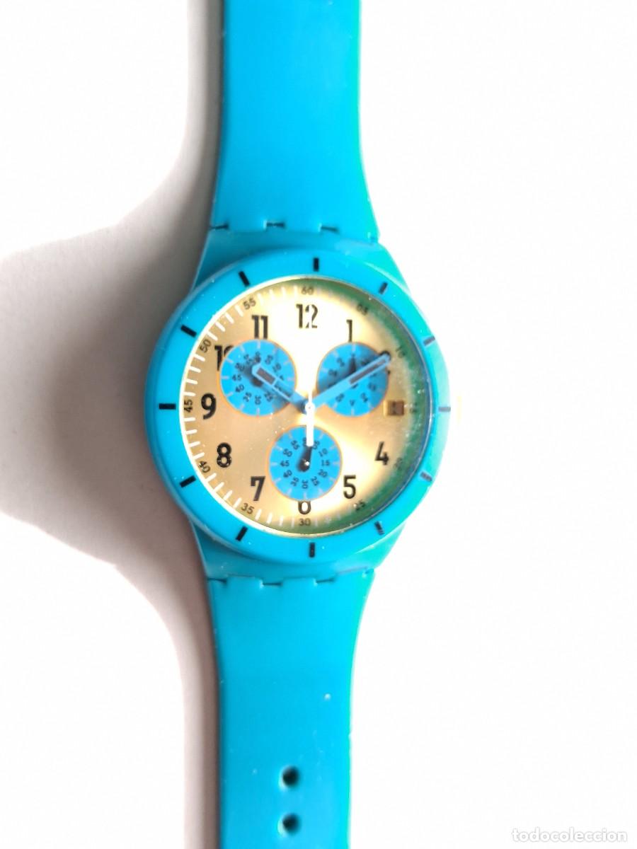 Relojes - Swatch: Reloj Swatch cron&oacute;grafo con correa de silicona - Foto 4