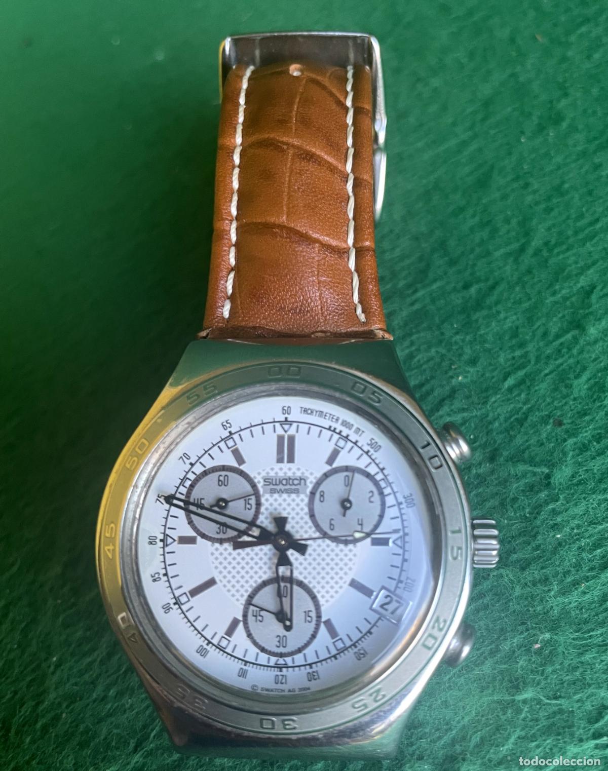 Relojes - Swatch: RELOJ UNISEX SWATCH IRONY CHRONO GANGLIDER YCS 457 - 2004 - CRON&Oacute;GRAFO - TAC&Oacute;METRO - FUNCIONANDO
