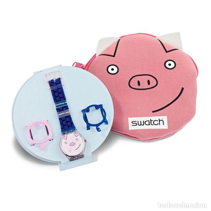 Montres - Swatch: 1998 - SWATCH THE CLUB - HAPPY PIG - modelo GZ155