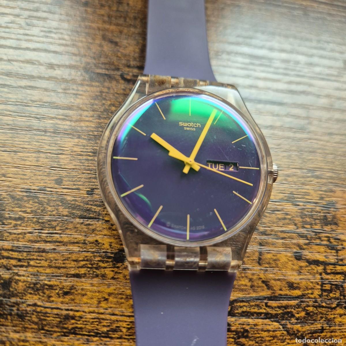 Relojes - Swatch: Reloj de pulsera SWATCH POLAPURPLE