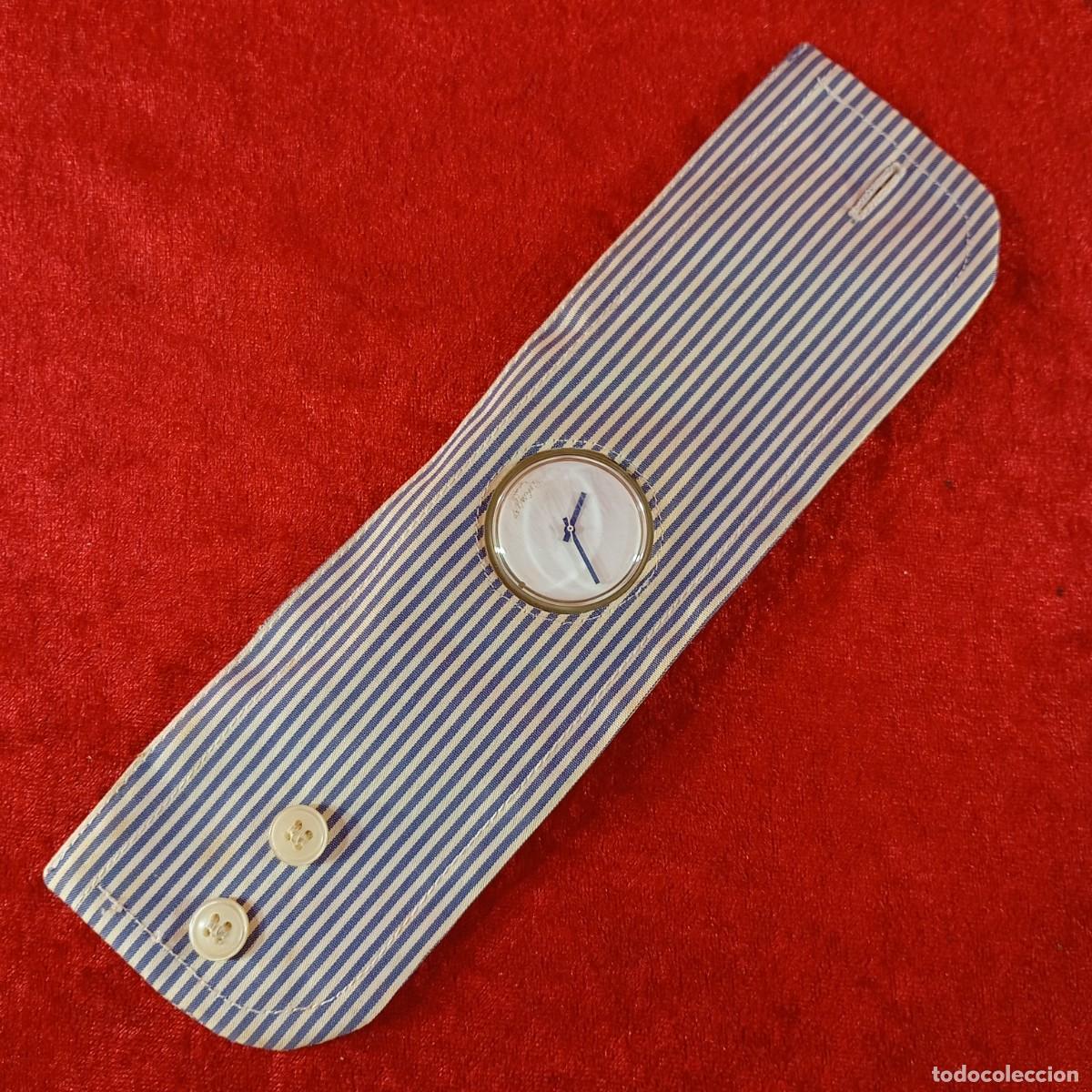 Relojes - Swatch: RELOJ SWATCH - BATA ESCOLAR - CUFF PMK117 - RAR&Iacute;SIMO - TELA - VINTAGE / 250