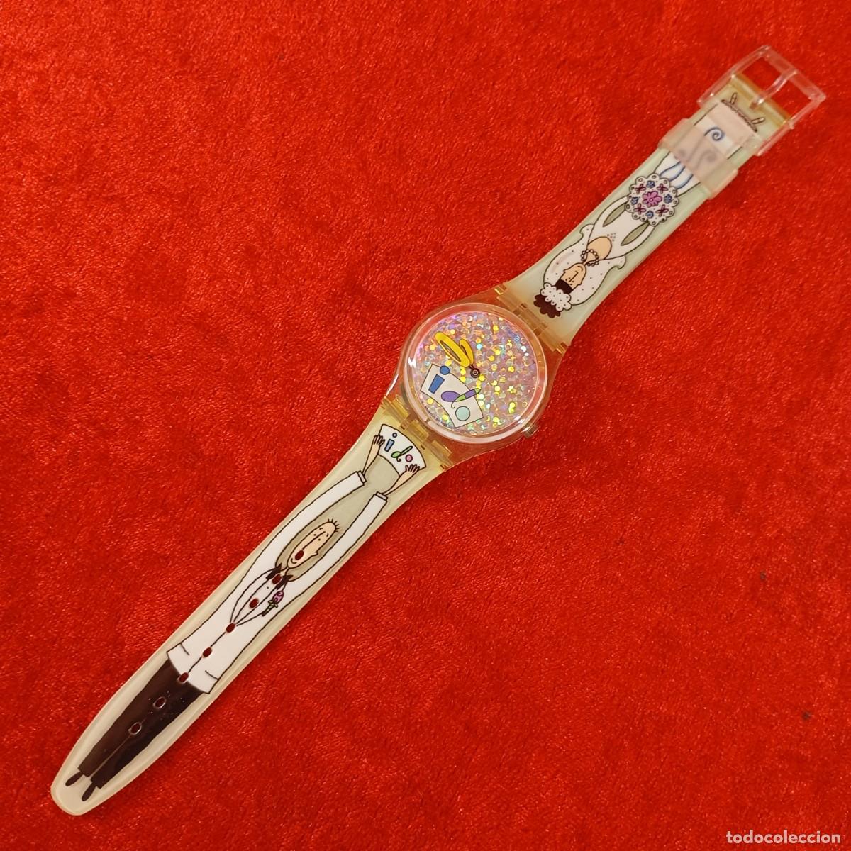 Relojes - Swatch: RELOJ SWATCH - WHITE WEDDING - GV110 - GENT WATCH - 1999 - VINTAGE / 305