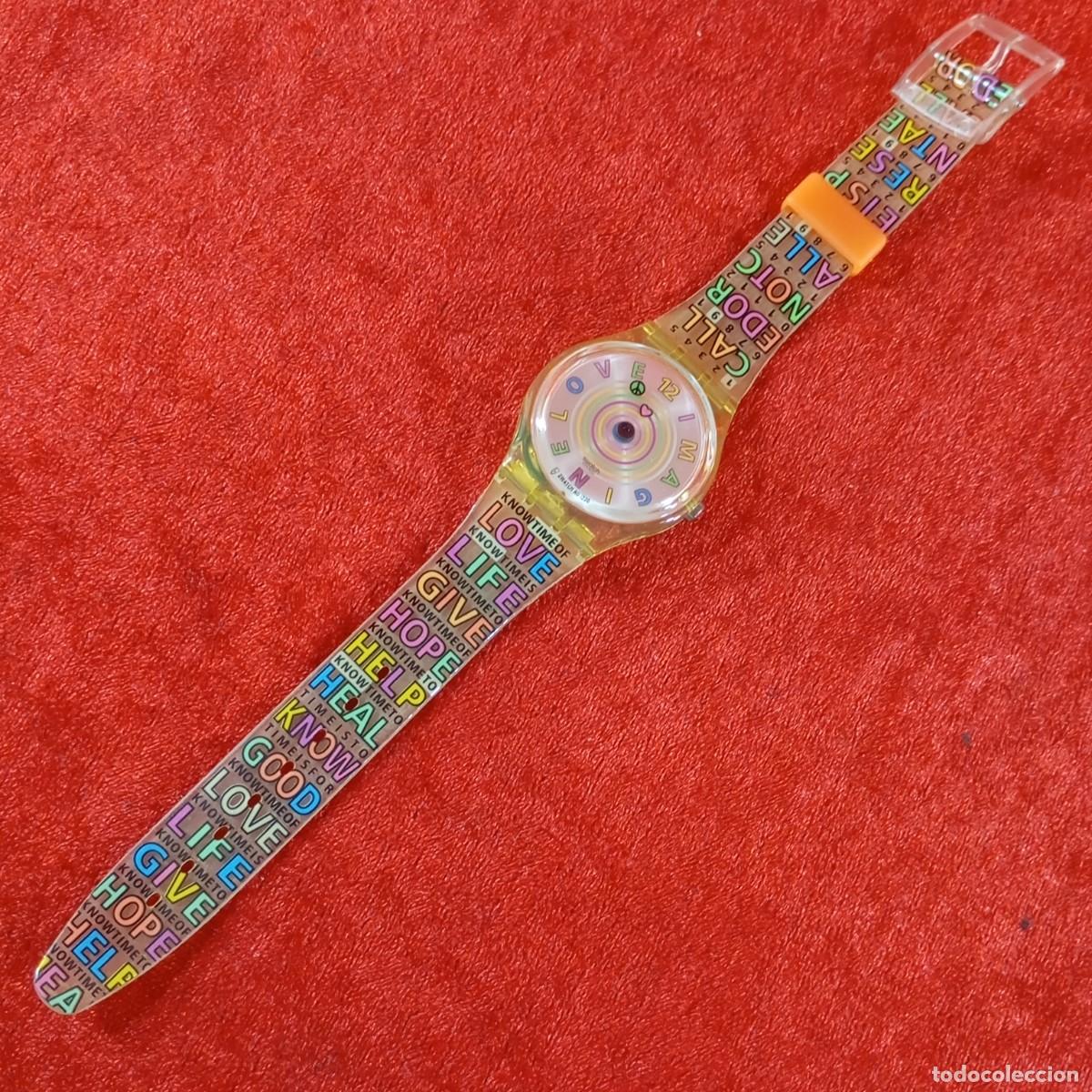 Relojes - Swatch: RELOJ SWATCH - &rdquo;IMAGINE LOVE&rdquo; - GK290 - 1998 - CORREA TRANSPARENTE - VINTAGE / 332