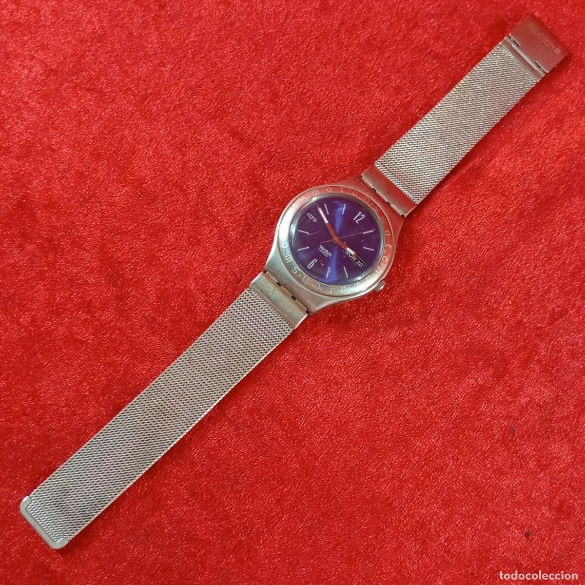 Relojes - Swatch: RELOJ SWATCH - INNAMORATO - IRONY BIG - YGS709M - 1997 - ESFERA AZUL - D&Iacute;A Y FECHA - VINTAGE / 339
