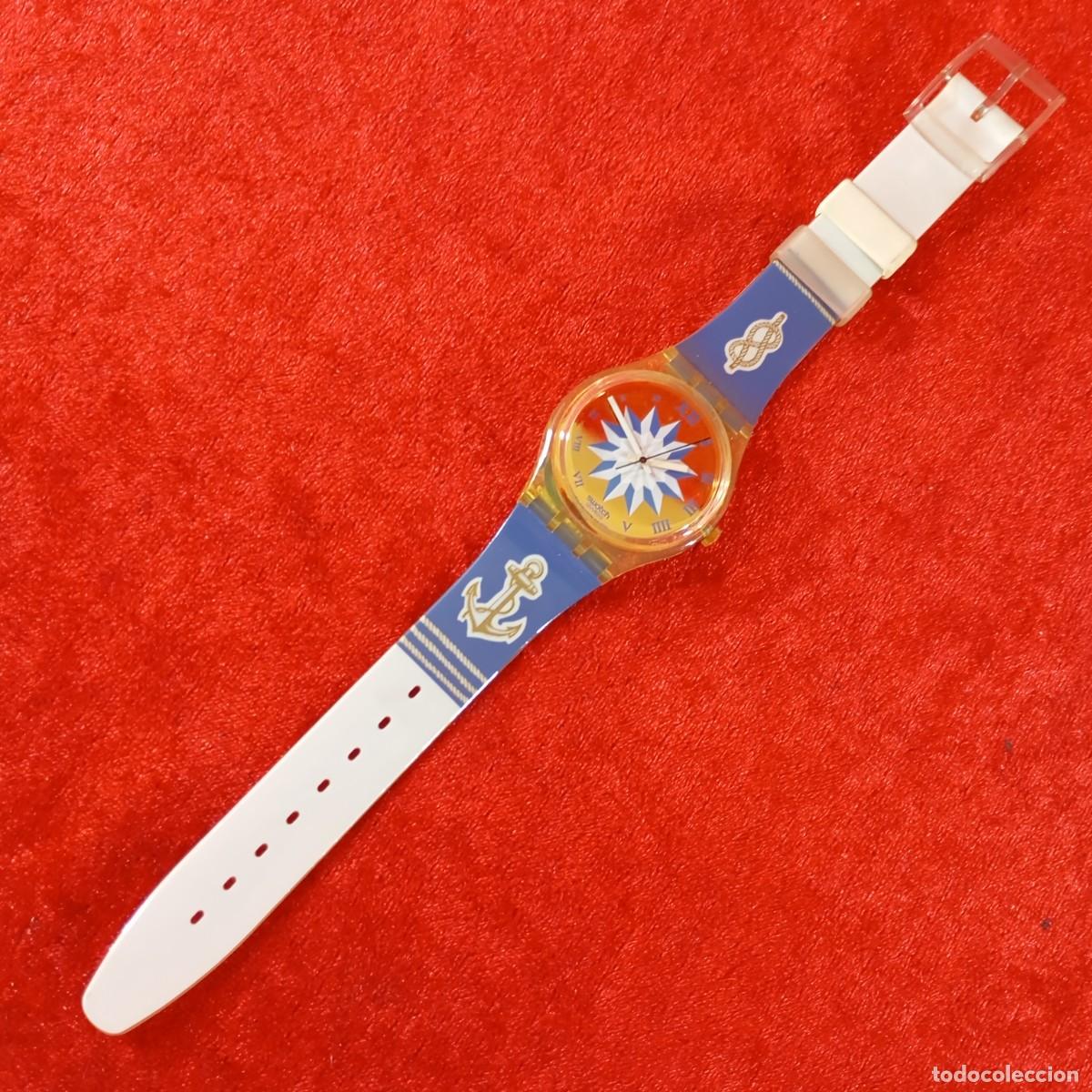 Relojes - Swatch: RELOJ SWATCH - BLUE ANCHORAGE - GK140 - 1991 - DISE&Ntilde;O N&Aacute;UTICO - VINTAGE / 353