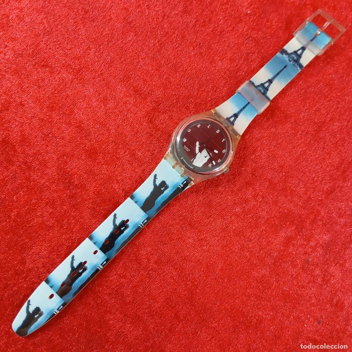 Relojes - Swatch: RELOJ SWATCH - WORLDTOUR SOLAR VERSION FRANCE - SRK104F - 1997 - TORRE EIFFEL - VINTAGE / 362