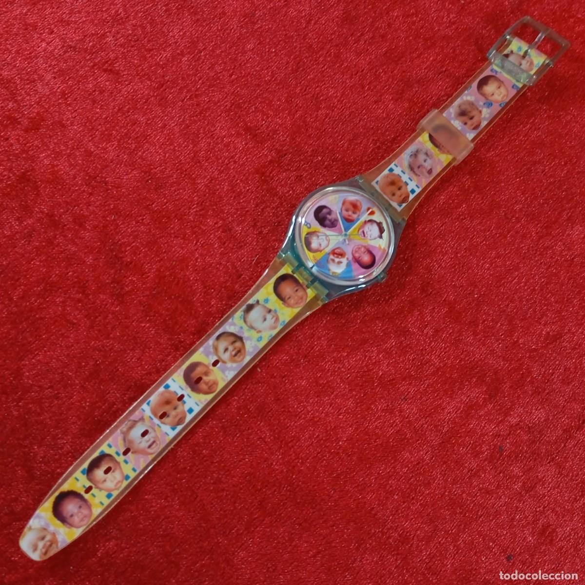 Relojes - Swatch: RELOJ SWATCH - &rdquo;SWEET BABY&rdquo; - GL107 - 1995 - DISE&Ntilde;O CON CARAS DE BEB&Eacute; - VINTAGE / 374