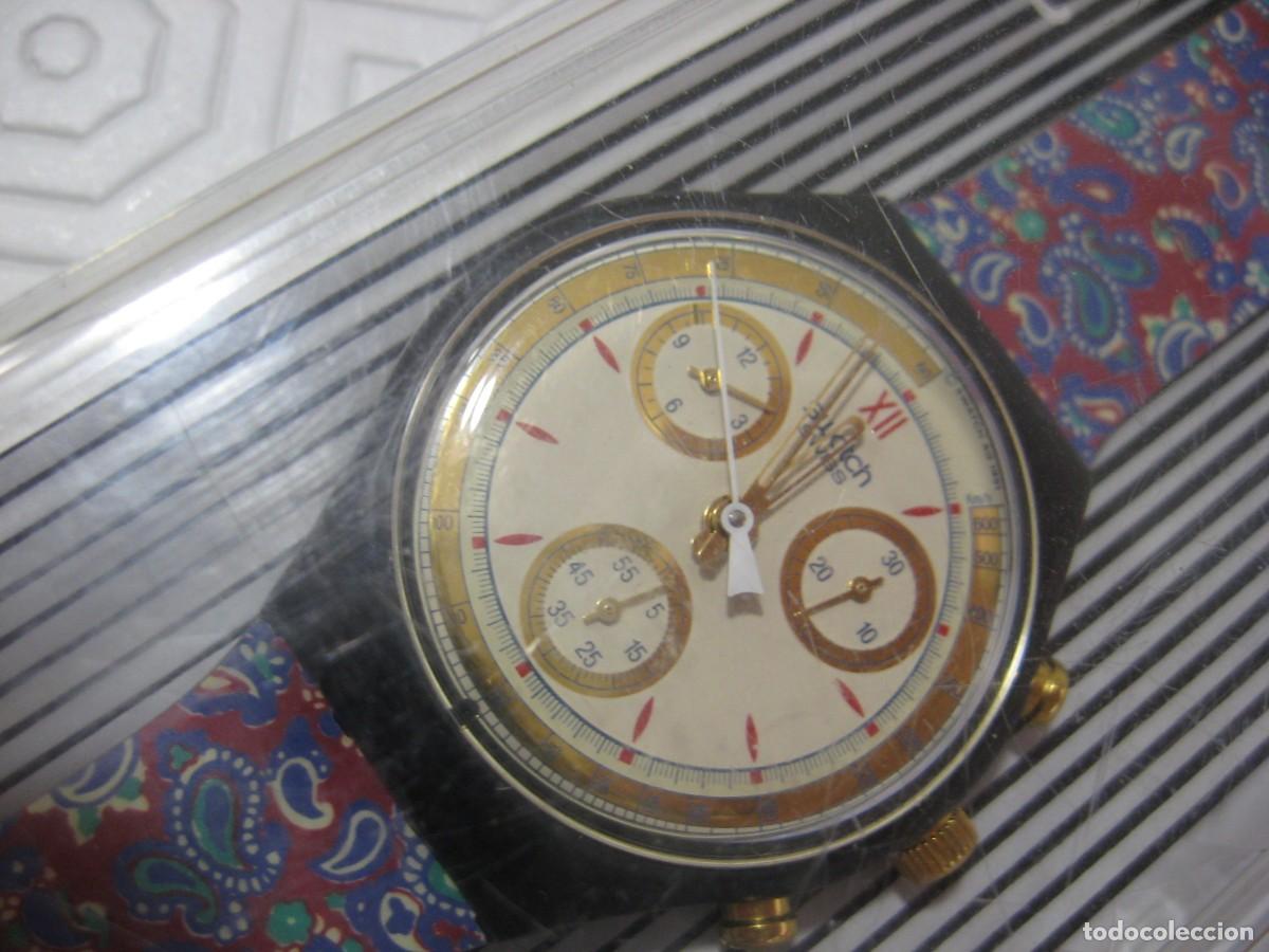 Relojes - Swatch: RELOJ SWATCH CHRONO, CORREA PAISLEY, SIN USO, 1992