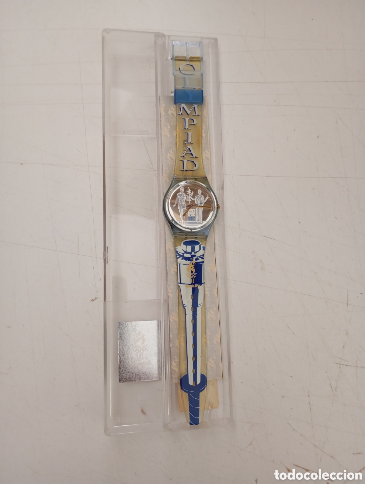 Relojes - Swatch: RELOJ SWATCH OLYMPIADA VINTAGE EN SU CAJA - SIN USAR
