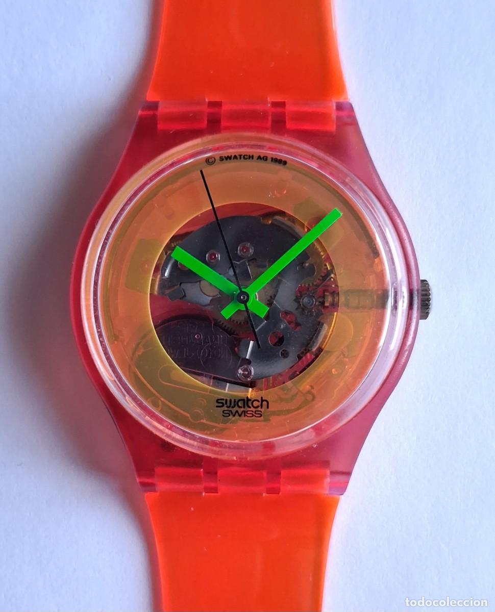 Relojes - Swatch: reloj Swatch Mango Dream con correa rojo ne&oacute;n.