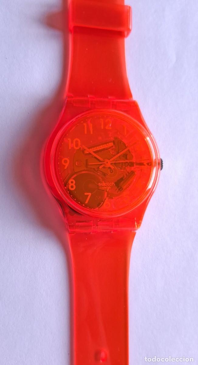 Relojes - Swatch: Reloj Swatch Ne&oacute;n Rojo Transparente - Foto 4