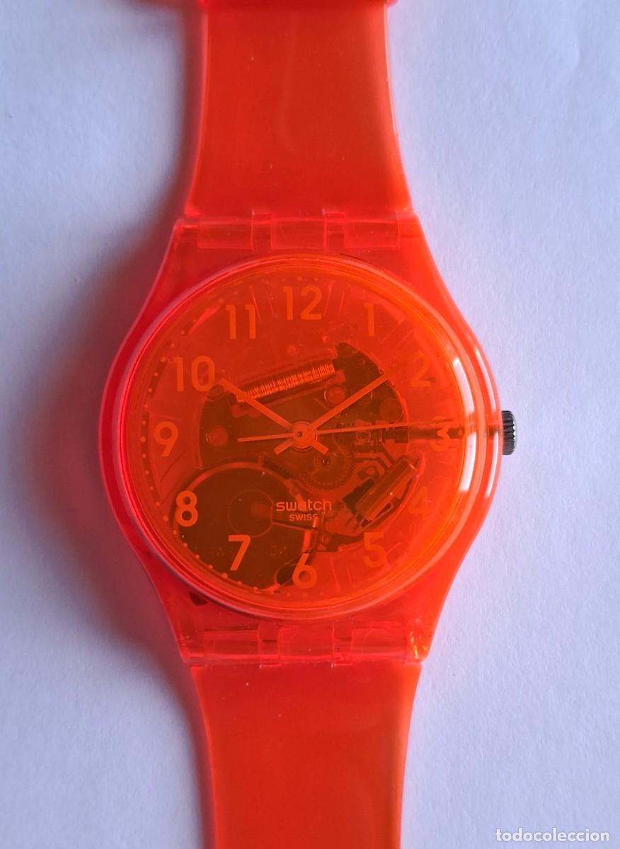 Relojes - Swatch: Reloj Swatch Ne&oacute;n Rojo Transparente - Foto 6