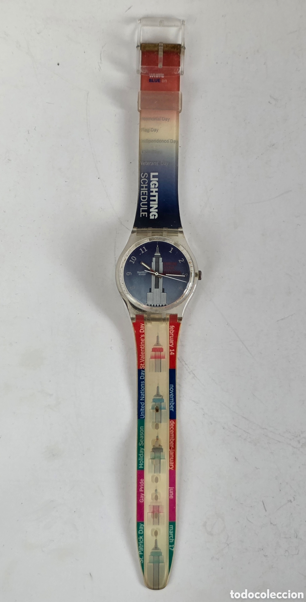 Relojes - Swatch: Reloj Swatch Empire State Building Lighting Schedule - Swiss Made - NY Nueva York USA - Cuarzo