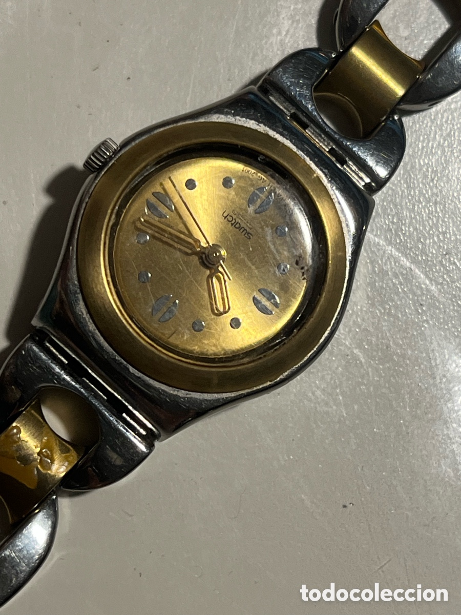 Relojes - Swatch: Vintage Swatch Irony Sylphide 2001 Ladies Two-Tone Gold Dial Swiss Watch
