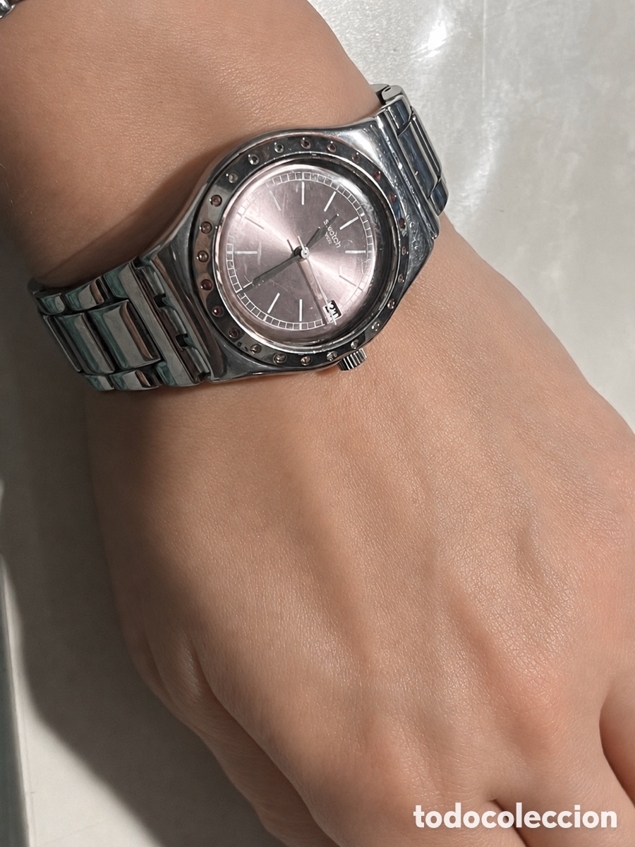 Relojes - Swatch: Reloj vintage Swatch Irony Medium &rdquo;Pinkaround&rdquo;.Buen estado