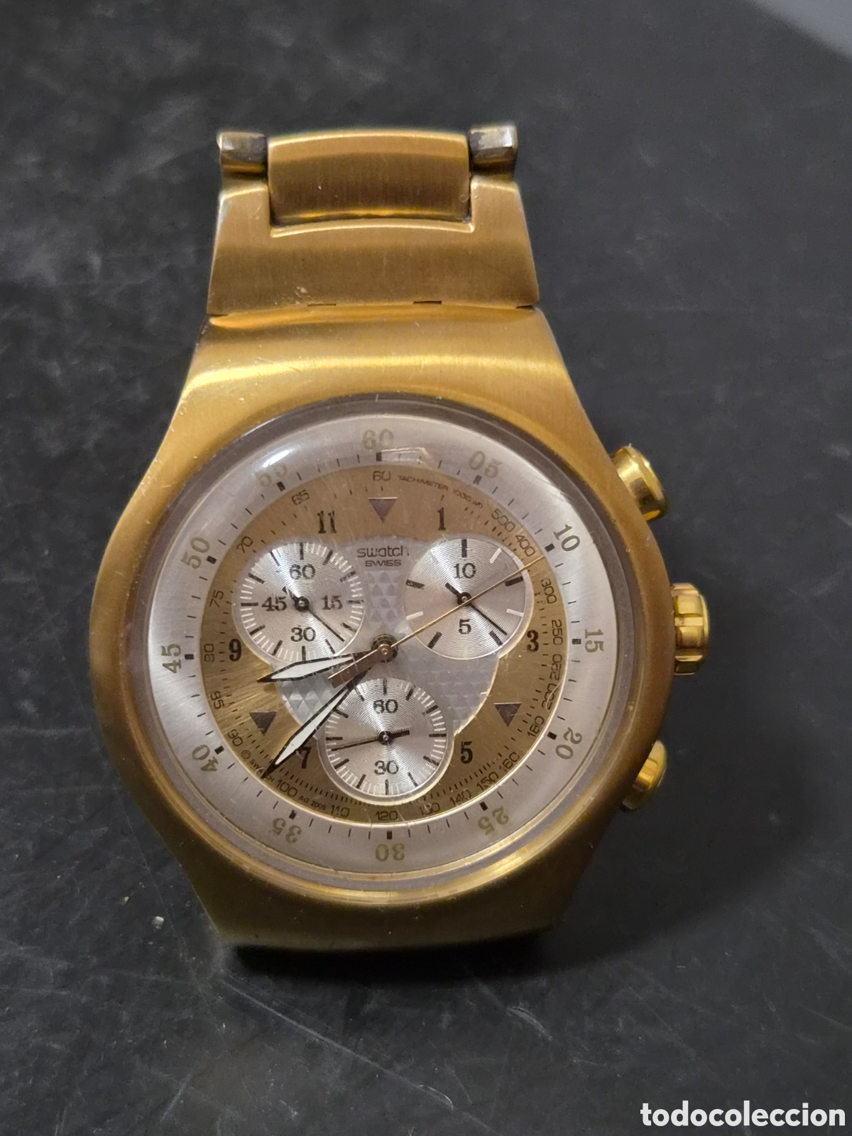 Relojes - Swatch: ANTIGUO RELOJ SWATCH IRONY DORADO RARO ORIGINAL