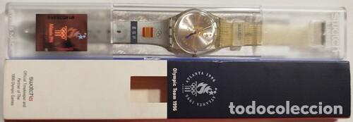 Relojes - Swatch: SWATCH OLYMPIC TEAM SPAIN (ref. GZ150E) de 1996. Edici&oacute;n espa&ntilde;ola vinculada a los J. Olimpicos