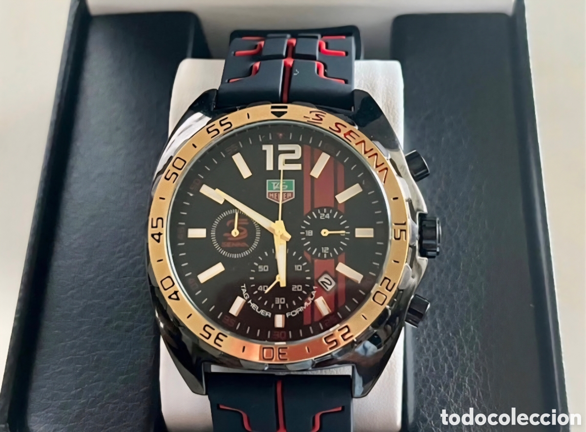 Relojes - TAG Heuer: Reloj Tag Heuer,Cronografo,Edici&oacute;n Airton Senna,con Caja,Precioso.