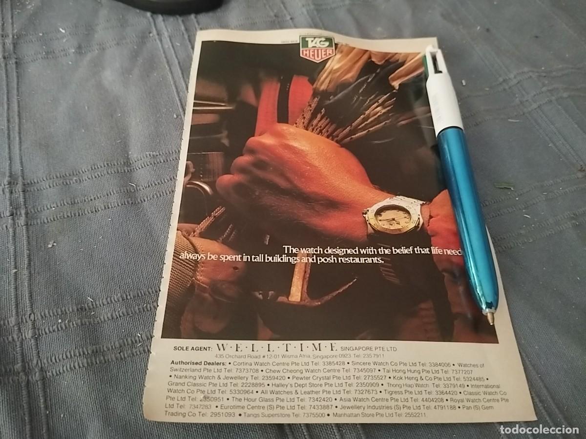 Relojes - TAG Heuer: RELOJ TAG HEUER ANTIGUO ANUNCIO PUBLICIDAD REVISTA EN INGLES BONITO PARA ENMARCAR