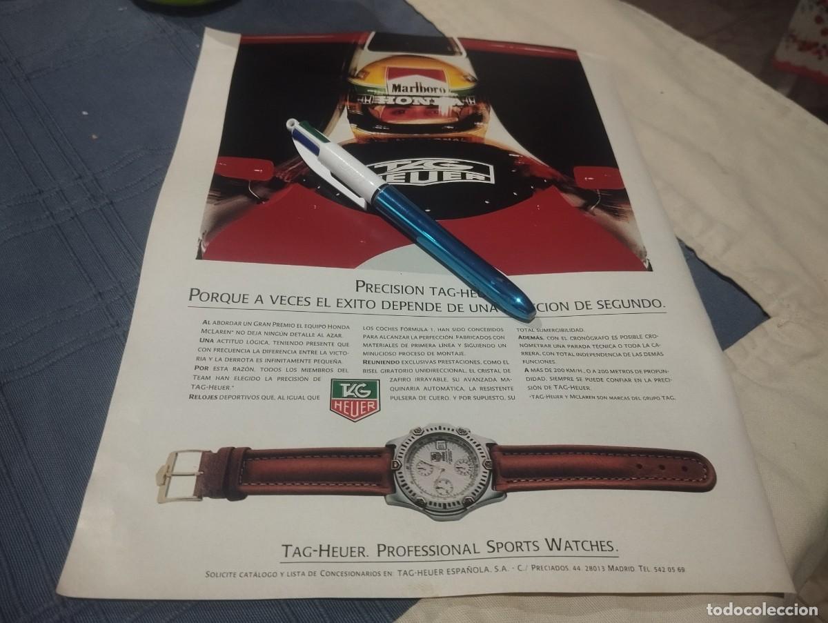 Orologi - TAG Heuer: RELOJ TAG HEUER SPORT HONDA ANUNCIO PUBLICIDAD REVISTA 1989 BONITO PARA ENMARCAR