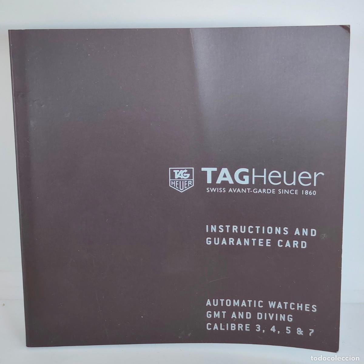 Relojes - TAG Heuer: Instrucciones y garant&iacute;a reloj TAG HEUR