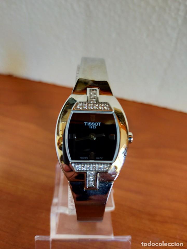 Relojes - Tissot: Reloj señora Tissot de cuarzo Suizo, caja de acero con brillantes correa de acero original Tissot. - Foto 2 - 213907660
