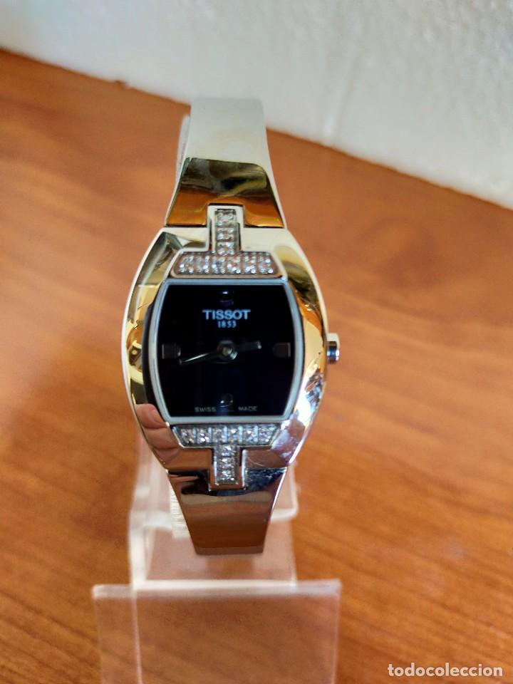 Relojes - Tissot: Reloj señora Tissot de cuarzo Suizo, caja de acero con brillantes correa de acero original Tissot. - Foto 7 - 213907660