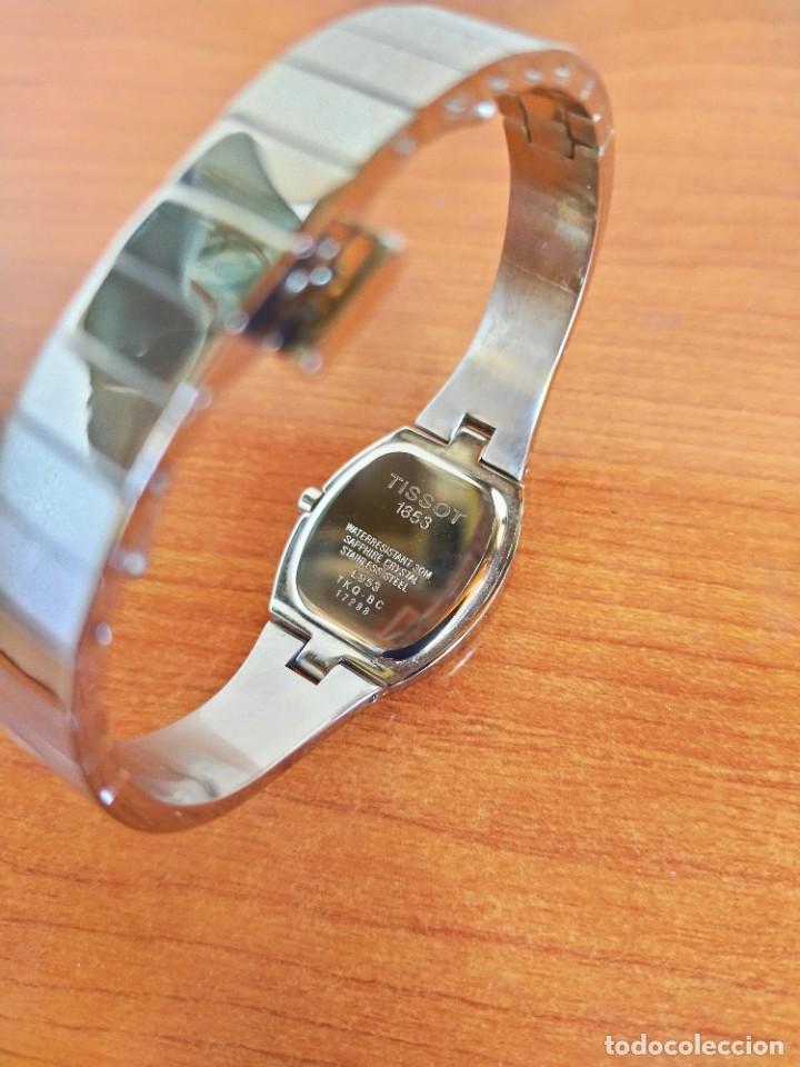 Relojes - Tissot: Reloj señora Tissot de cuarzo Suizo, caja de acero con brillantes correa de acero original Tissot. - Foto 8 - 213907660