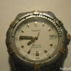 Relojes - Tissot: RELOJ CABALLERO TISSOT PR 100 10 ATM ACERO DORADO 4,5 X 4 CM. CUARZO CORREA ORIGINAL, CRISTAL ZAFIRO. Lote 93043620